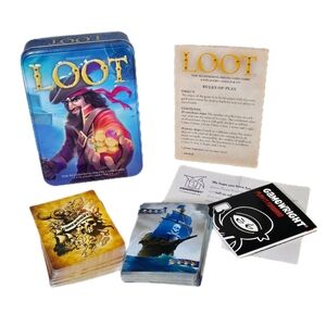 Loot The Plundering Pirate Card Game (Gamewright, 2017) Tin Case 100% Complete